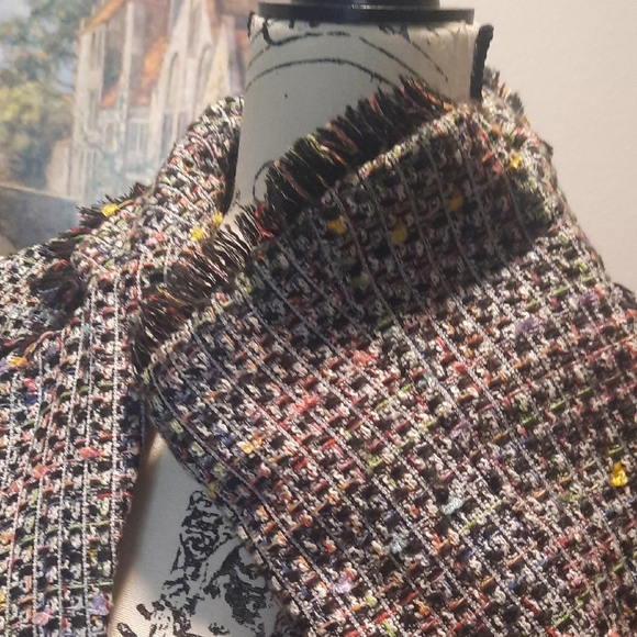 Women's Multicolor Tweed Jacket - Picture 4 of 7